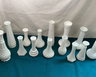 Lot 197: Milk Glass Vases