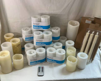Lot 187: Assorted Pillar and Taper LED Candles