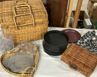 Lot 143: Picnic Baskets And Supplies