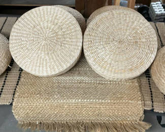 Lot 127: Jute Rugs And Round Pillows