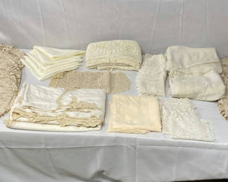 Lot 265: Lace Tablecloth and Pieces and More