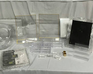 Lot 288: Acrylic Display Fixtures and Sign Holders Set