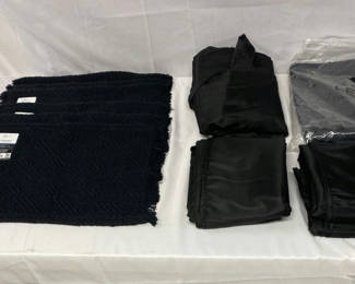 Lot 268: Black Tablecloths and Placemats