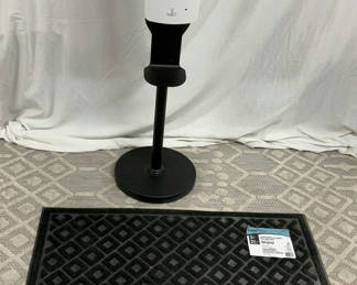 Lot 183: Hand sanitizer dispenser on stand with floor mat