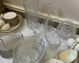 Crystal and Vintage Snack Trays