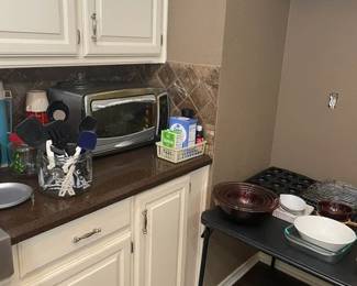 Toaster Oven, Utensils, Mixing Bowls, Bakeware