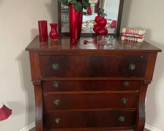 Antique German Curved Leg Dresser