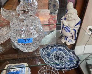 Crystal, blue & white 