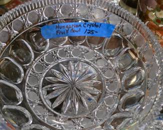 Hungarian crystal fruit bowl