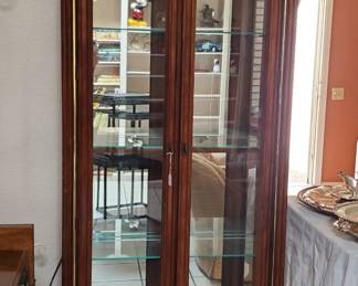 Elegant lighted Curio Display Cabinet 76x32x13