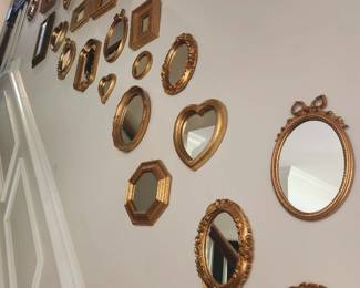 Collection of small mirrors