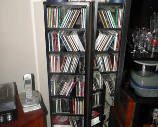 CDs and Holders/racks