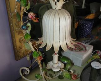 60s metal floral lamp