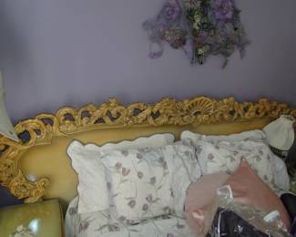 King headboard, mattress is queen