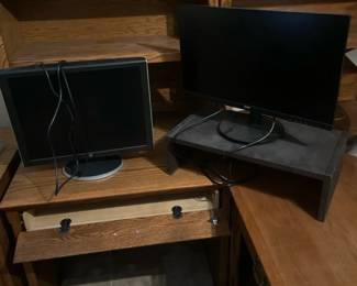 Two Monitors With Stand