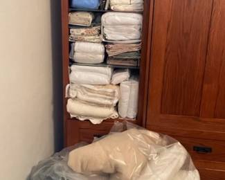 Assorted Linens  Pillows