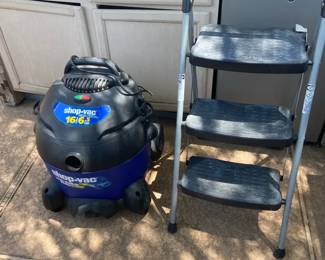 Super Sized Shop Vac And Three Step Stool