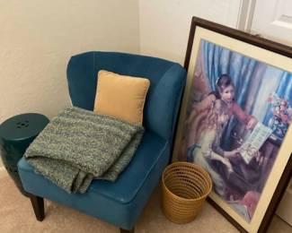 Soft Blue Chair  Decor