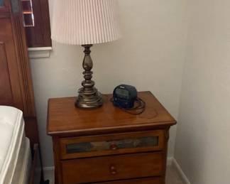 End Table, Lamp  Clock Radio