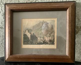 Small Framed Vintage Lithograph