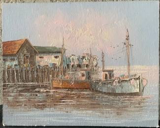 Charming Vintage Oil Painting on Wood Panel 6 x 8