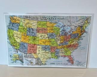 USA Map Laminated Place Mat