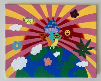 Psychedelia Acrylic on Wood Panel