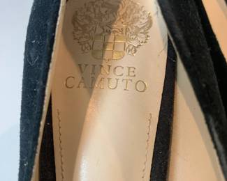 Women's Black Velvet Heels Sz 8