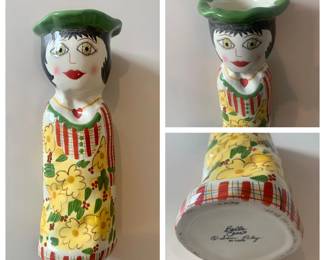 Ceramic Woman “Daisy" Vase by Susan Paley for Bella Casa by GANZ