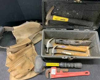 Hammers, Pipe Wrench, Craftsman Tool Belt More