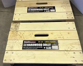Two Hardwood Dollies
