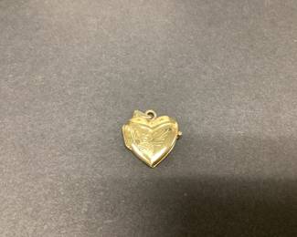  14k Gold Necklace with Heart Shaped Pendant and a Heart Locket pendant 19 inches 16 Grams total weight