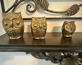 Brass owls 