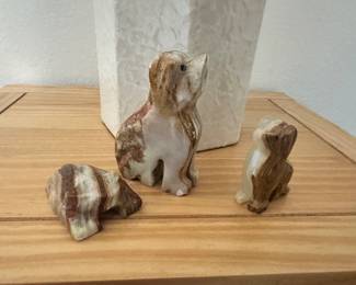 Hand carved stone figures 