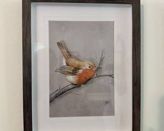 Framed winter bird