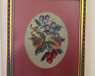 Needlepoint framed