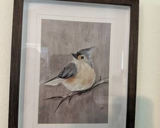 Framed tufted tit mouse