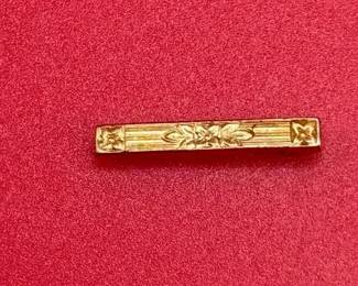 Tiny Vintage 10K Yellow Gold Brooch