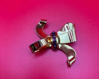 1940s Sterling Craft By Coro Vermeil Brooch