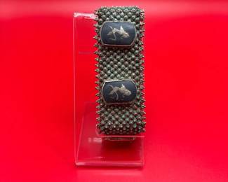 Vintage Silver Siamese Mesh Bracelet
