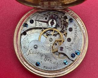 04 Antique 1800s Illinois Watch Co. Pocket Watch