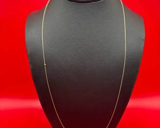 Ladies Dainty 14K Yellow Gold 22 Necklace