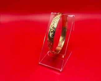 14KT Hawaiian Bangle Bracelet With Original 1999 Receipt