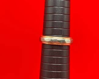 14K White And Yellow Gold Wedding Band