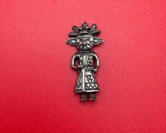 Sterling Silver Navajo Kachina Brooch