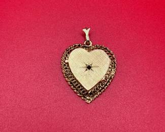 Vintage 14K Yellow Gold Mourning Pendant