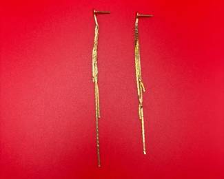 14K Yellow Gold Dangle Earrings