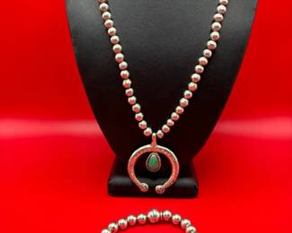 Handmade Silver Beaded Jewelry Set
