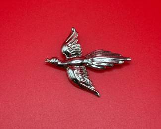 Vintage Coro Sterling Silver Flying Bird Brooch
