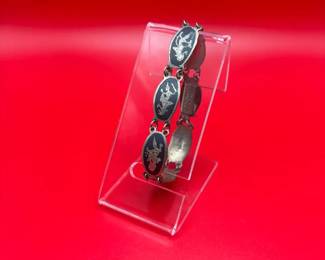 Vintage Siam Sterling Silver Link Bracelet